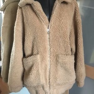 Nice I.Am.Gia Sherpa Tan Jacket, S